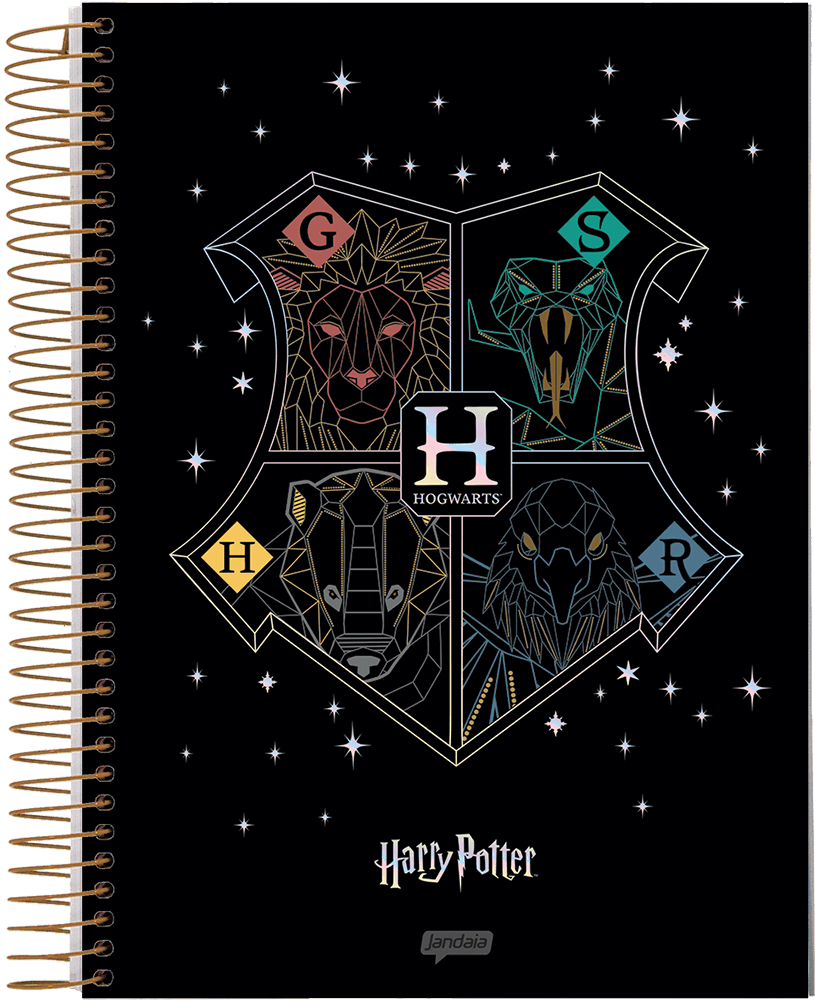 CADERNO ESPIRAL UNIVERSITÁRIO – HARRY POTTER PREMIUM – Jandaia