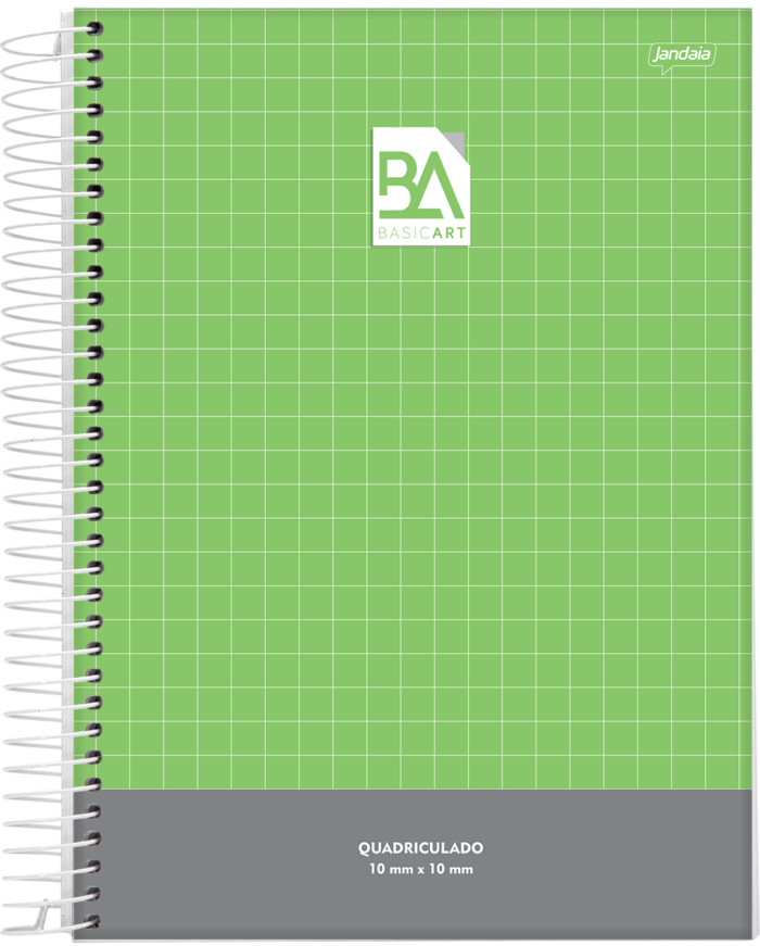 CADERNO ESPIRAL QUADRICULADO - BASIC ART - Imagem 7