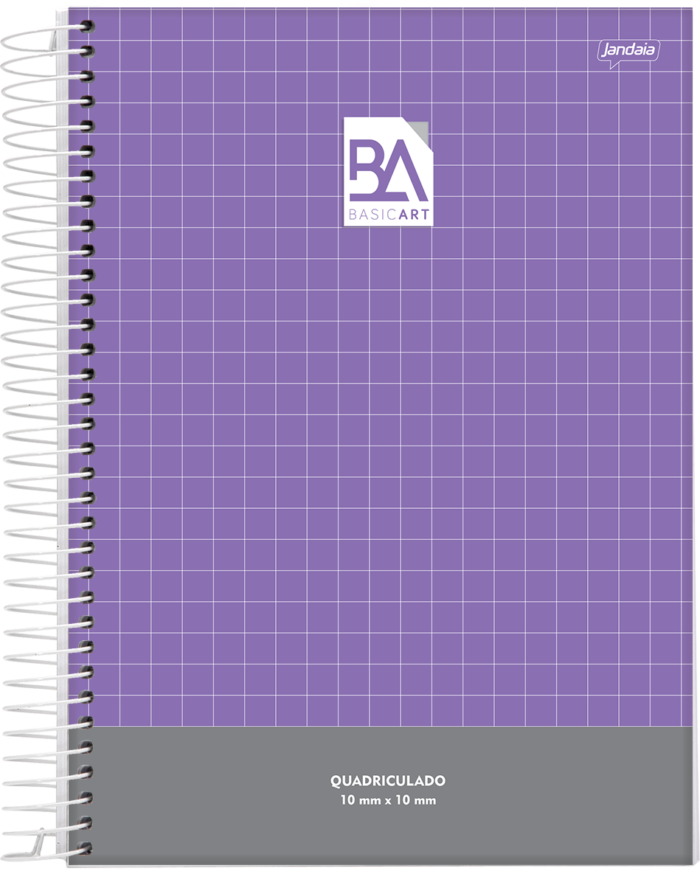 CADERNO ESPIRAL QUADRICULADO - BASIC ART - Imagem 6