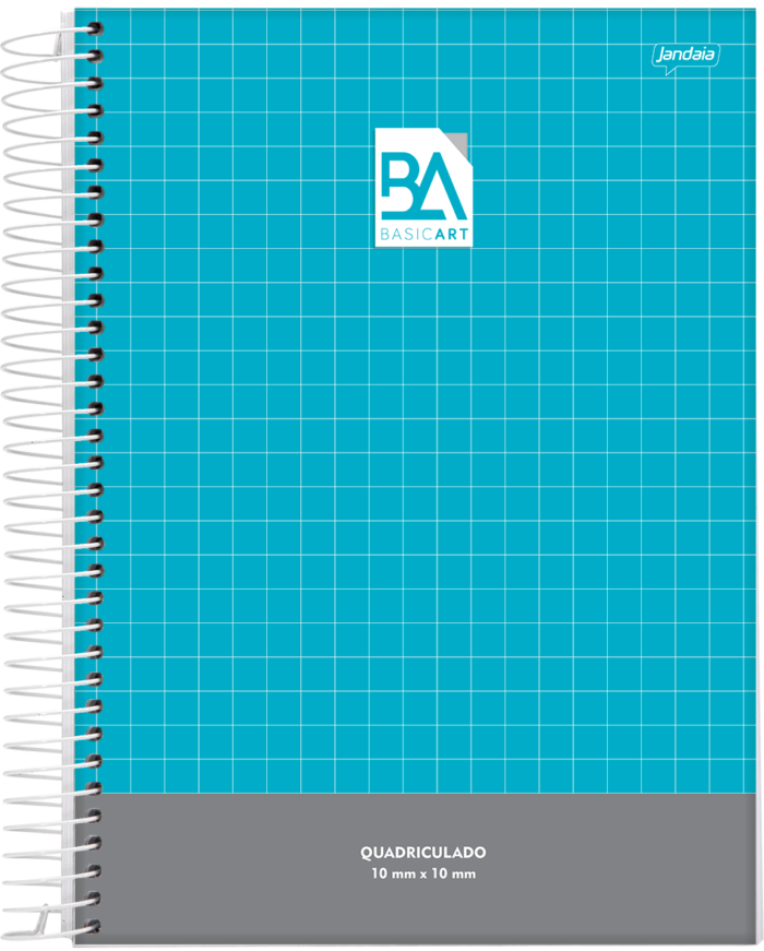 CADERNO ESPIRAL QUADRICULADO - BASIC ART - Imagem 5