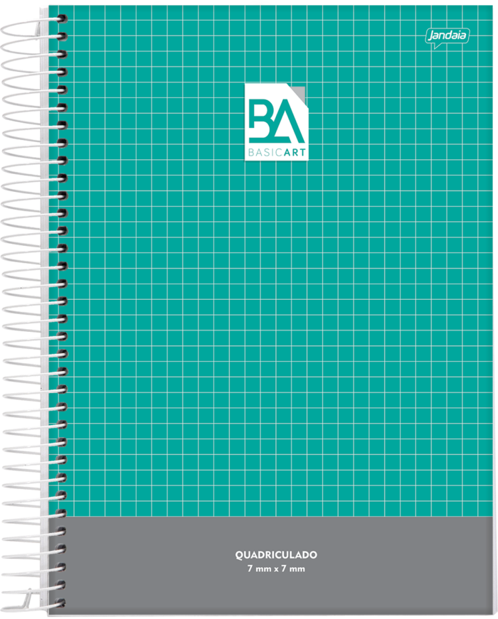 CADERNO ESPIRAL QUADRICULADO - BASIC ART - Imagem 8