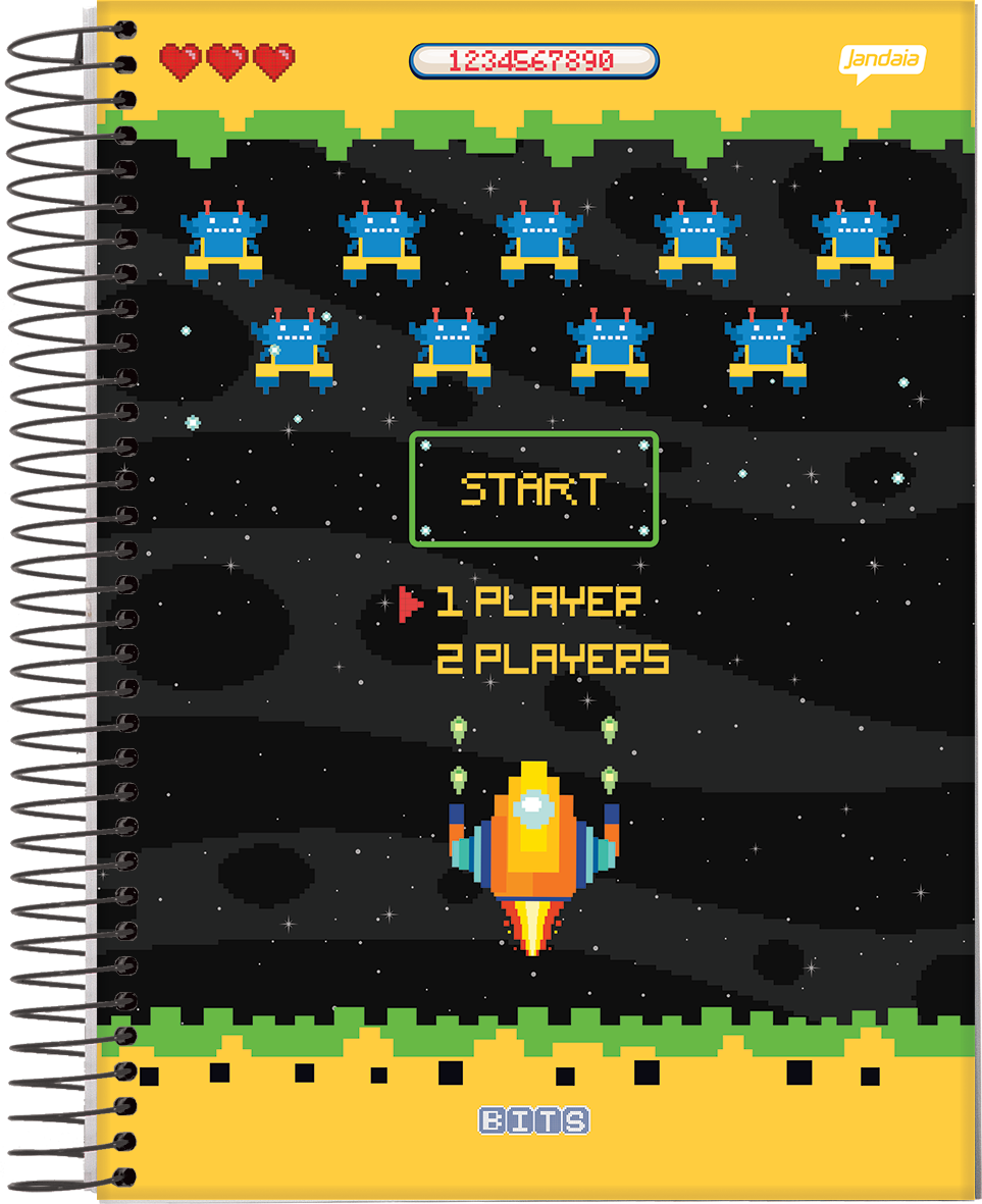 CADERNO ESPIRAL 1/4 - BITS - Imagem 2