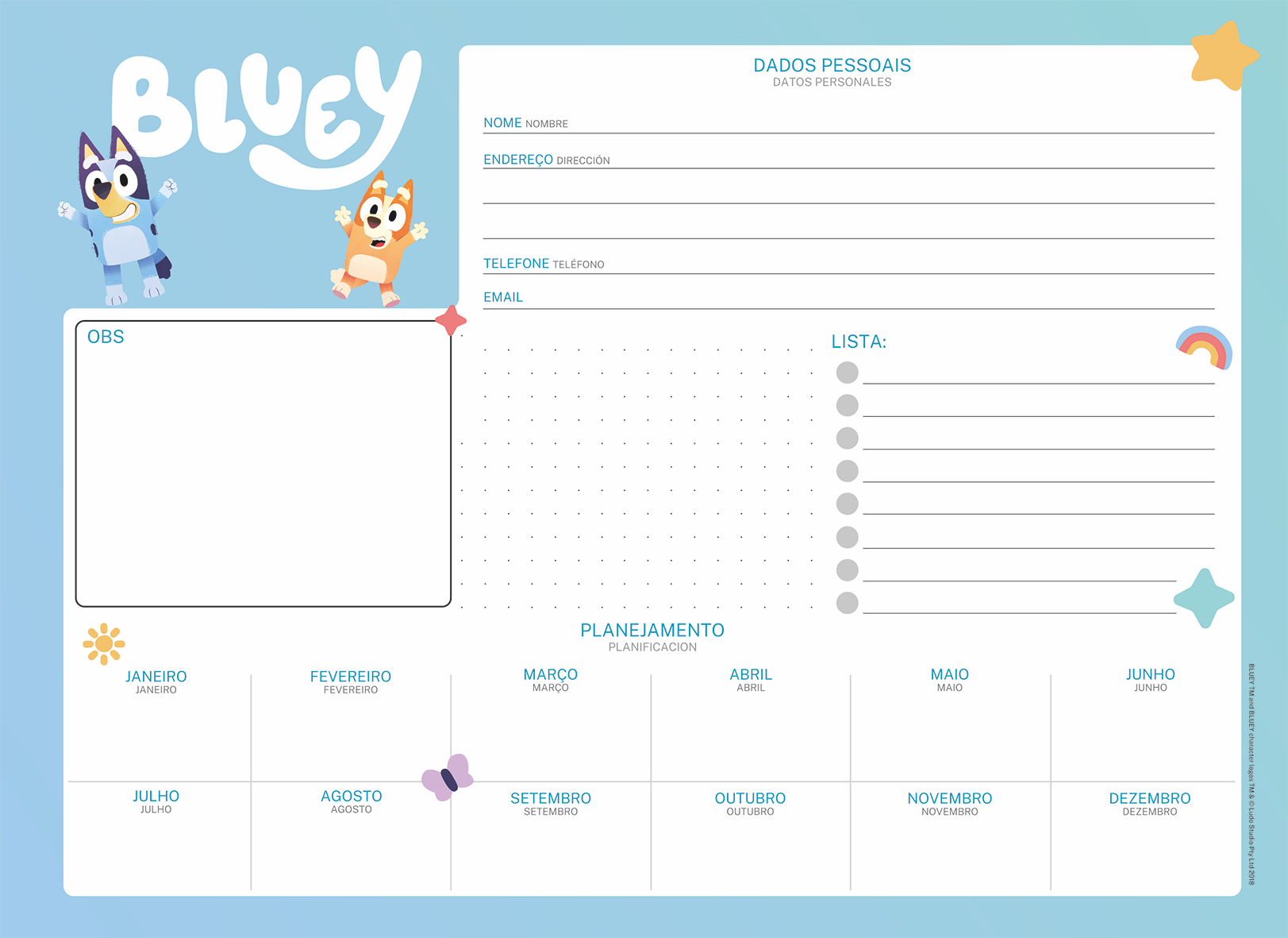 CADERNO CARTOGRAFIA - BLUEY - Imagem 3