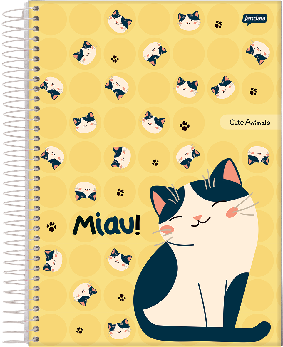 CADERNO ESPIRAL UNIVERSITÁRIO - CUTE ANIMALS - Imagem 2