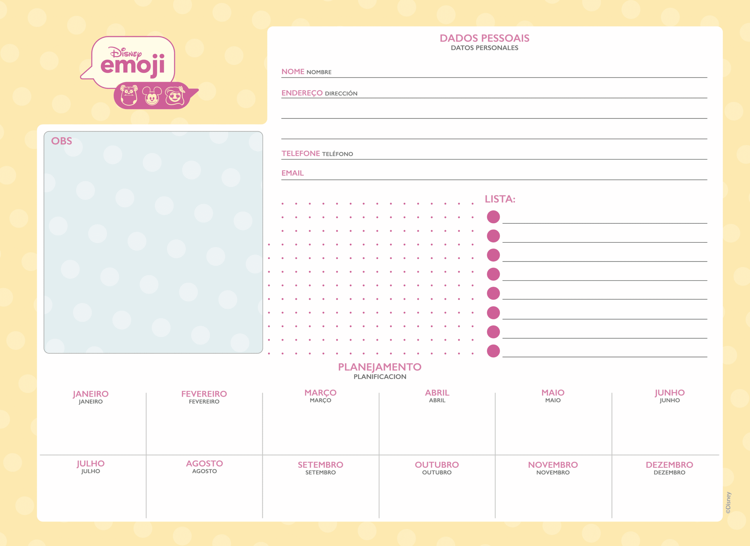 CADERNO CARTOGRAFIA - DISNEY EMOJI - Imagem 3