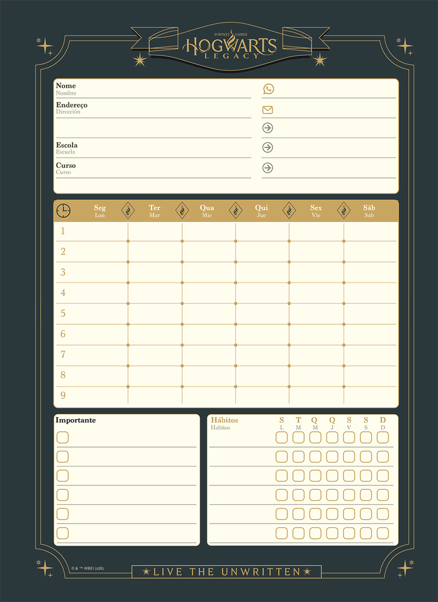 CADERNO ESPIRAL UNIVERSITÁRIO - HOGWARTS LEGACY - Imagem 6