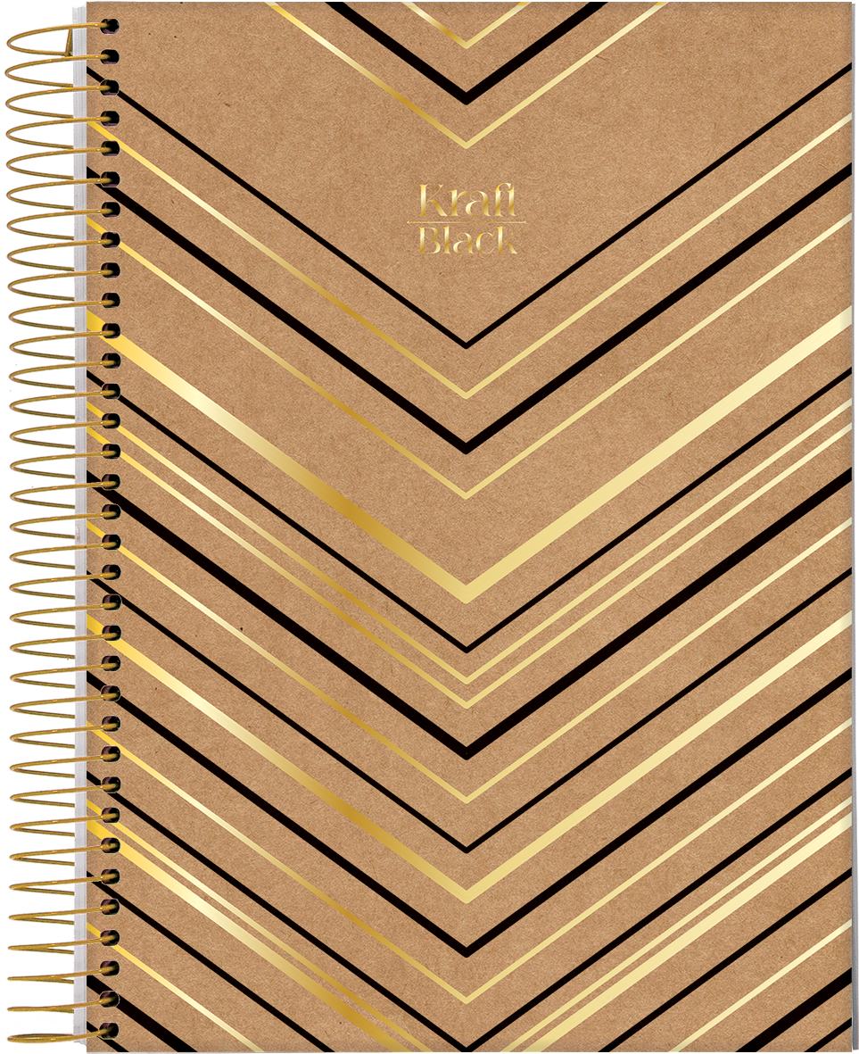 CADERNO ESPIRAL 1/8 - KRAFT BLACK - Imagem 4