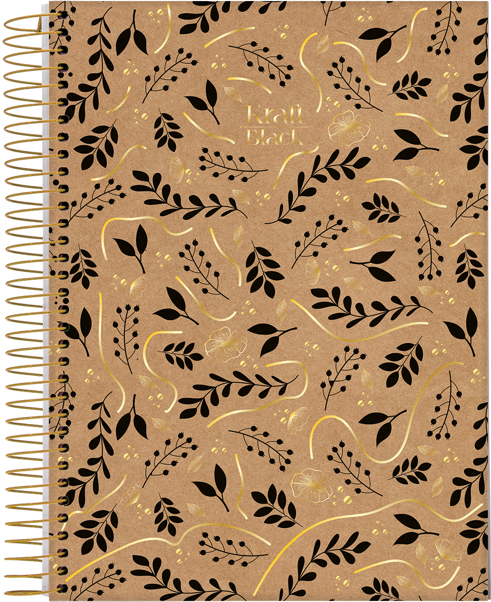 CADERNO ESPIRAL 1/8 - KRAFT BLACK - Imagem 3