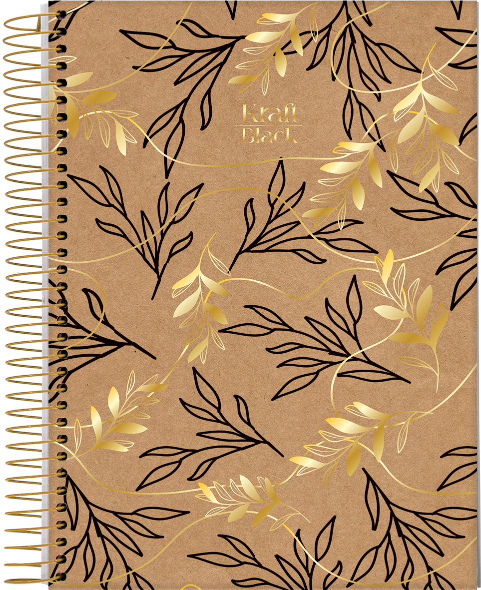 CADERNO ESPIRAL 1/8 - KRAFT BLACK - Imagem 2