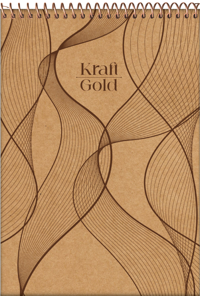 CADERNO APONTAMENTOS - KRAFT GOLD - Imagem 3