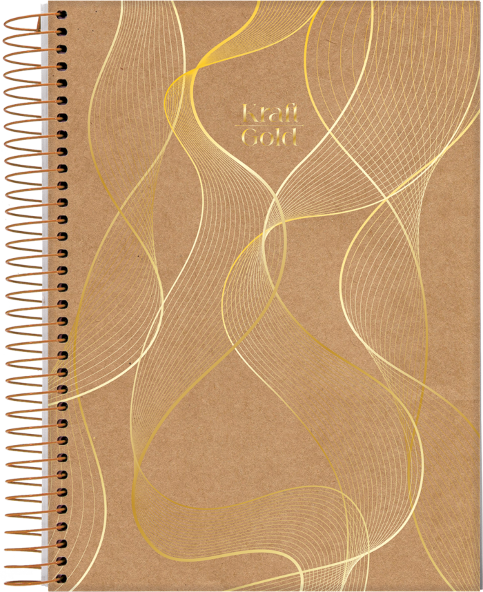 CADERNO ESPIRAL COLLEGE - KRAFT GOLD - Imagem 2