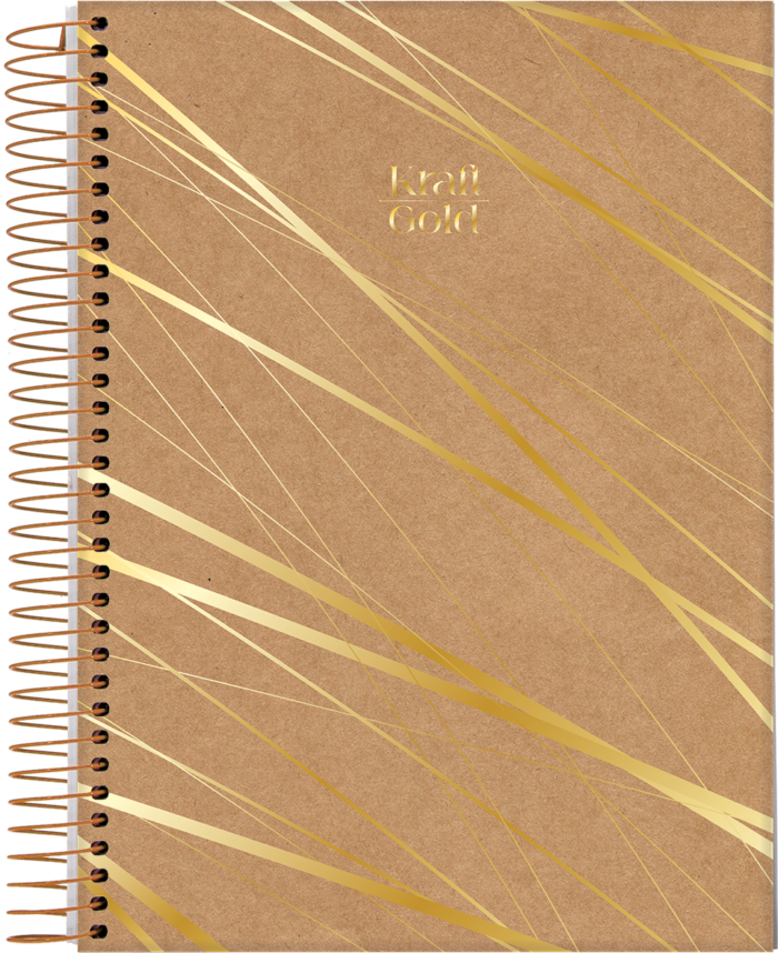 CADERNO ESPIRAL COLLEGE - KRAFT GOLD - Imagem 3