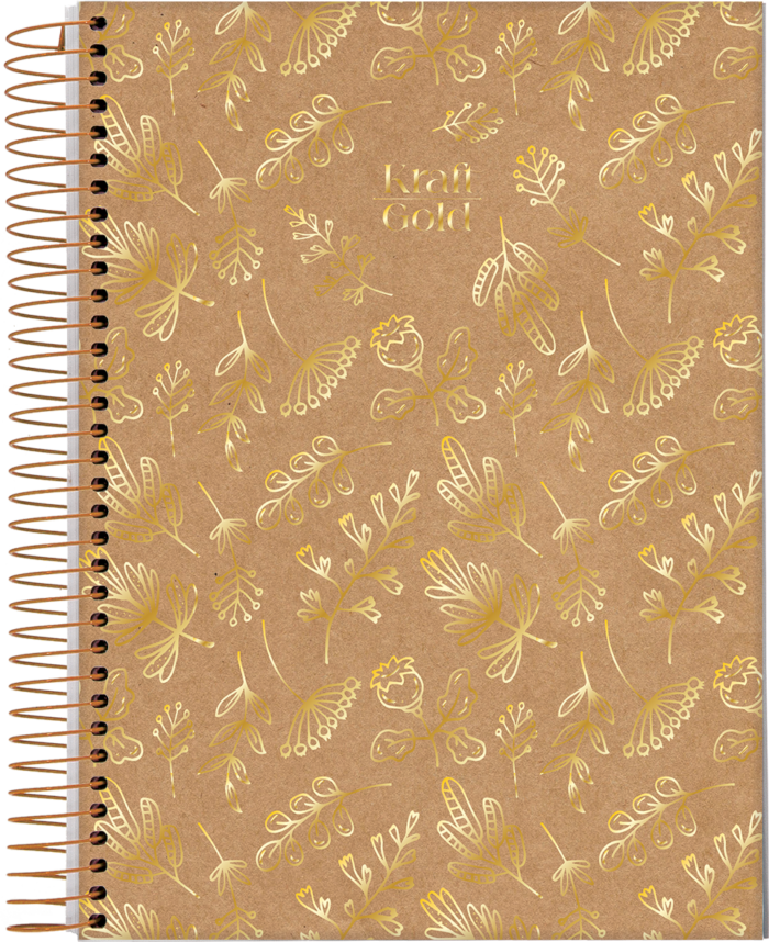 CADERNO ESPIRAL COLLEGE - KRAFT GOLD - Imagem 4