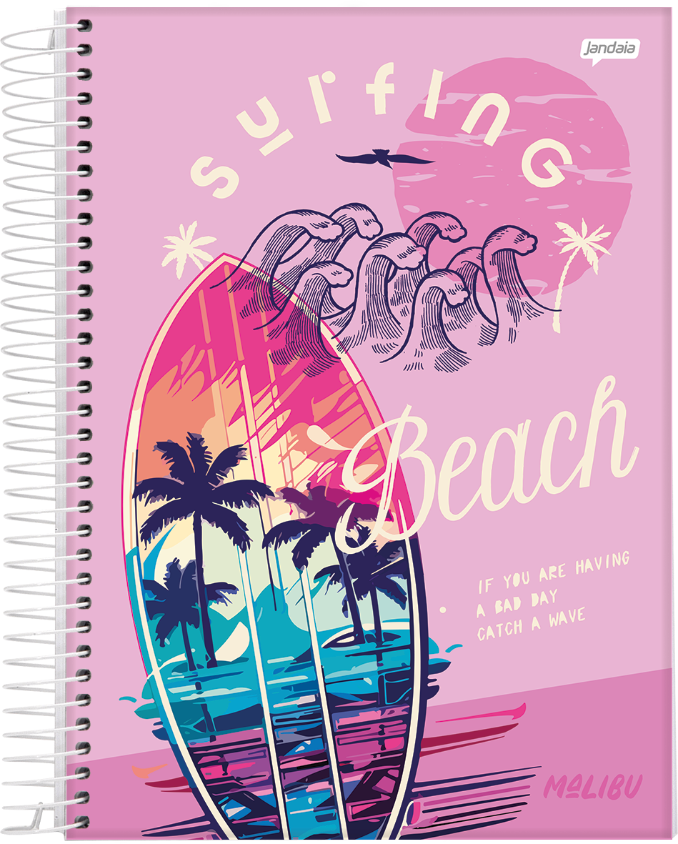 CADERNO ESPIRAL UNIVERSITÁRIO - MALIBU/CALI - Imagem 2