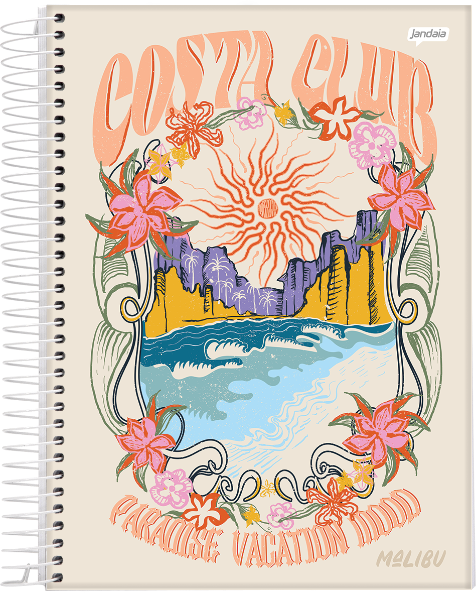 CADERNO ESPIRAL UNIVERSITÁRIO - MALIBU/CALI - Imagem 3