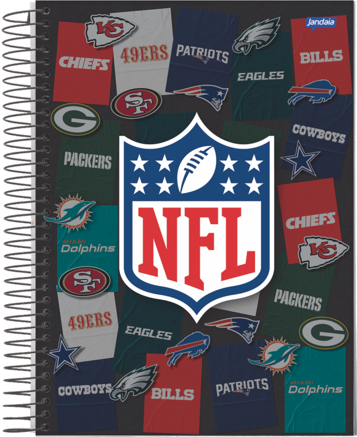 CADERNO ESPIRAL 1/4 - NFL - Imagem 2