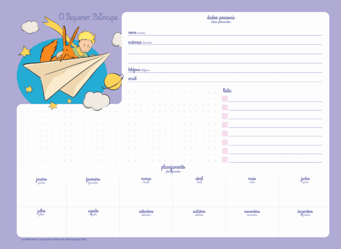 CADERNO ESPIRAL CARTOGRAFIA - O PEQUENO PRINCIPE - Imagem 3