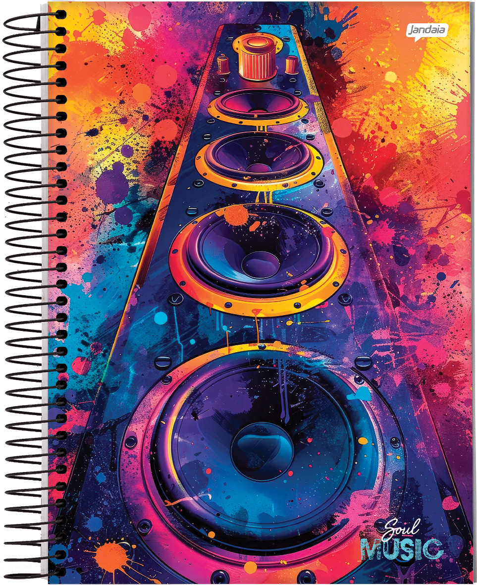 CADERNO ESPIRAL UNIVERSITÁRIO - SOUL MUSIC - Imagem 2
