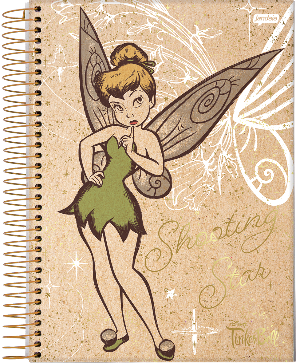 CADERNO ESPIRAL 1/8 - TINKER BELL KRAFT - Imagem 2