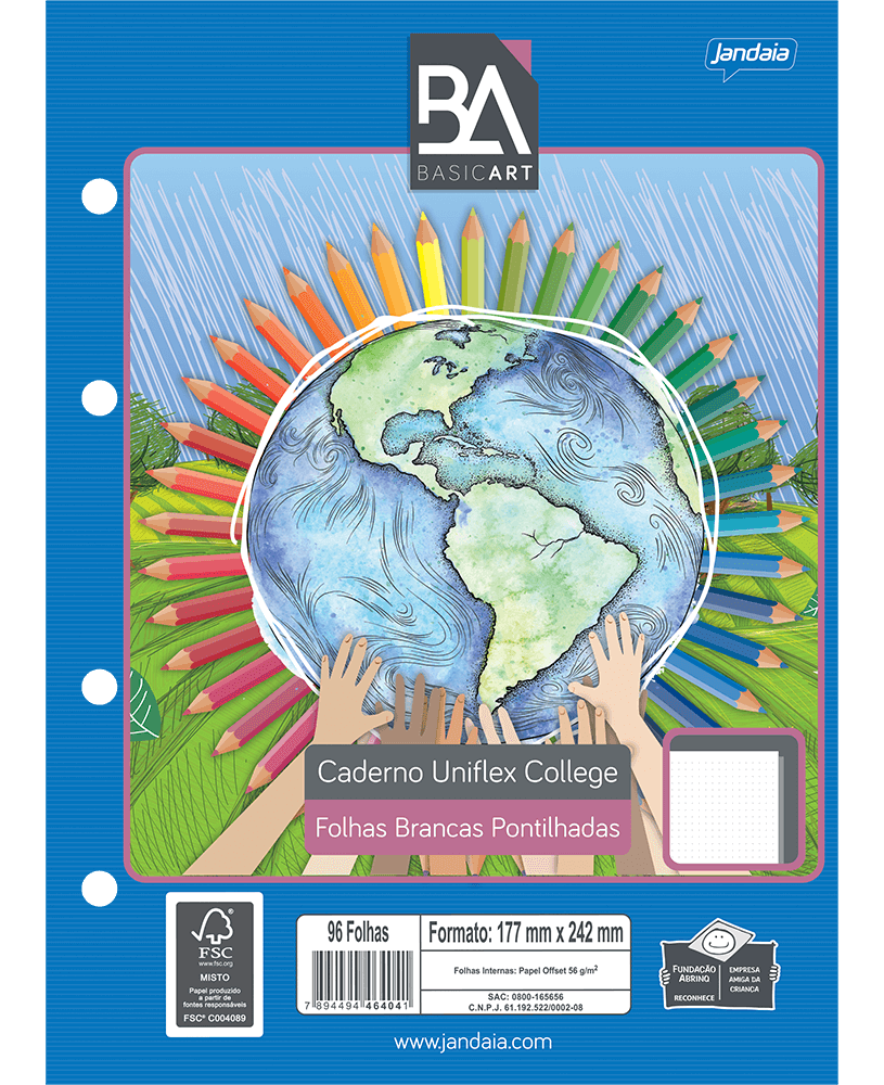 CADERNO UNIFLEX COLLEGE - BASIC ART - Imagem 2