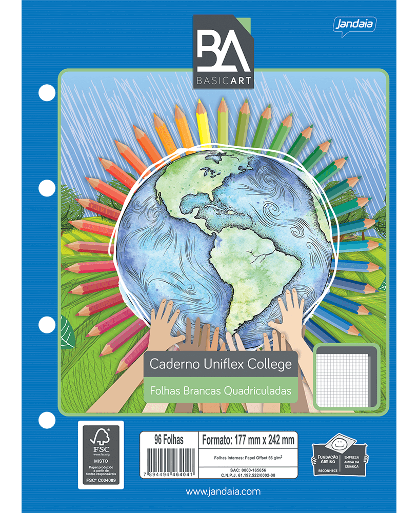 CADERNO UNIFLEX COLLEGE - BASIC ART - Imagem 3
