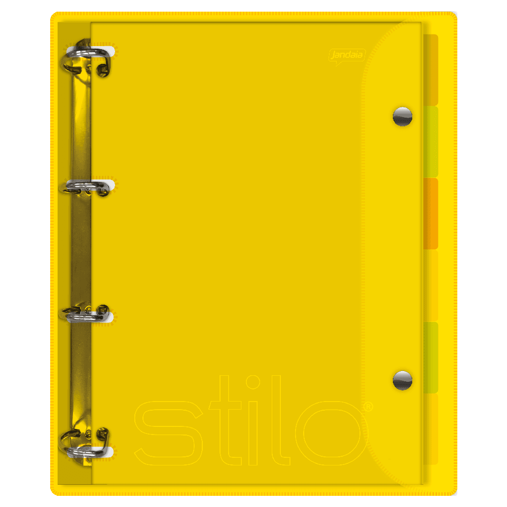 CADERNO ARGOLADO CRISTAL NEON – STILO NEON – Cadernos Jandaia, image size:1000x1000