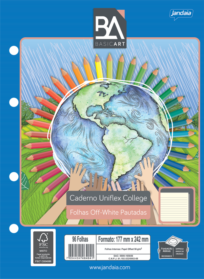 CADERNO UNIFLEX COLLEGE - BASIC ART - Imagem 2