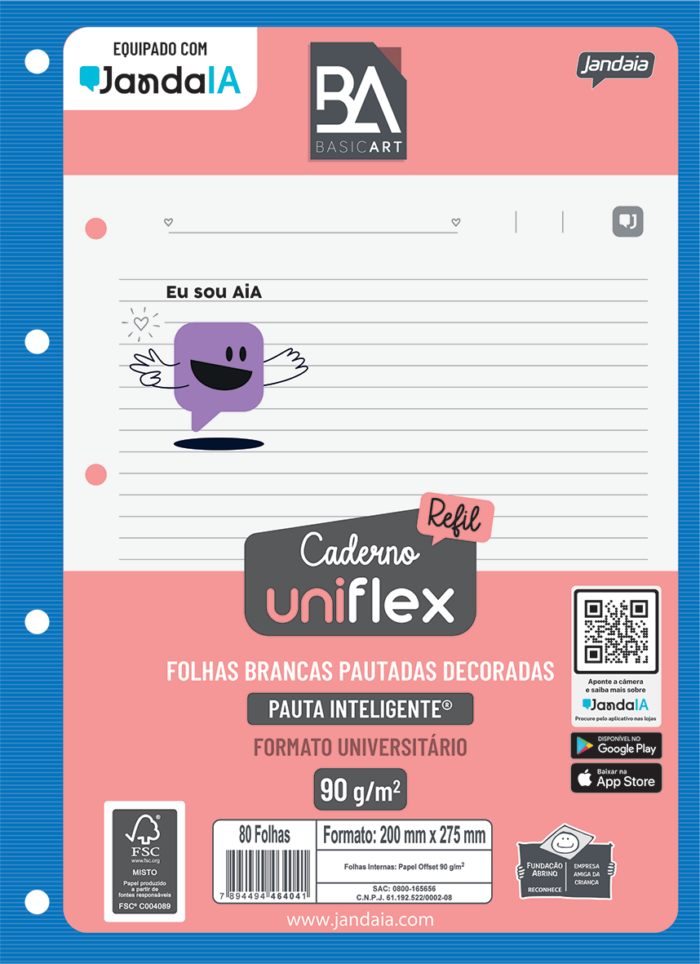 REFIL UNIFLEX UNIVERSITÁRIO INTELIGENTE - BASIC ART - Imagem 3