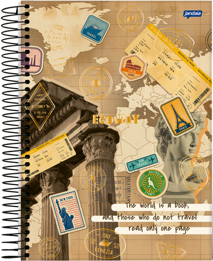 CADERNO ESPIRAL 1/8 - ECO WAY