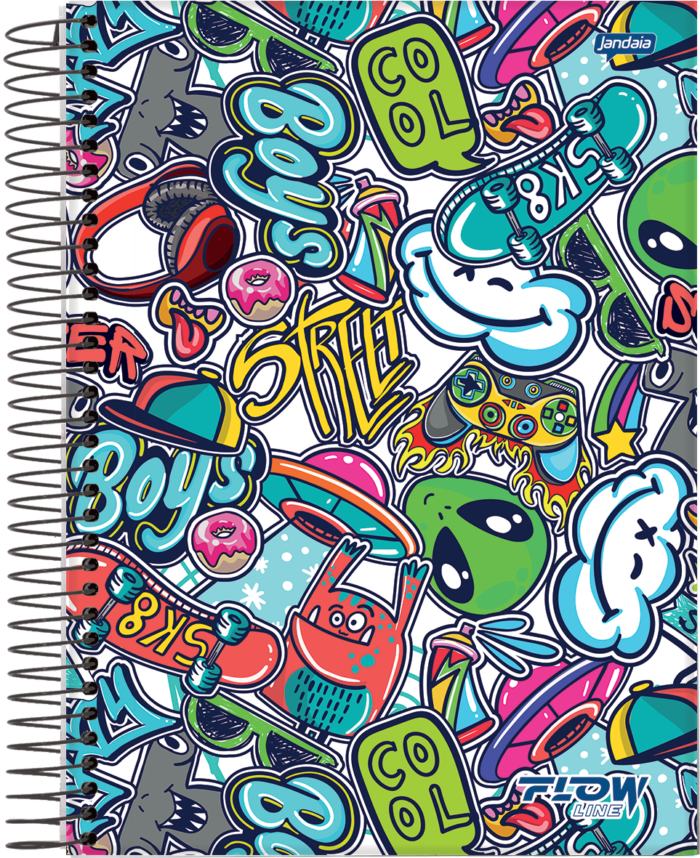 CADERNO ESPIRAL 1/8 - FLOW - Imagem 5