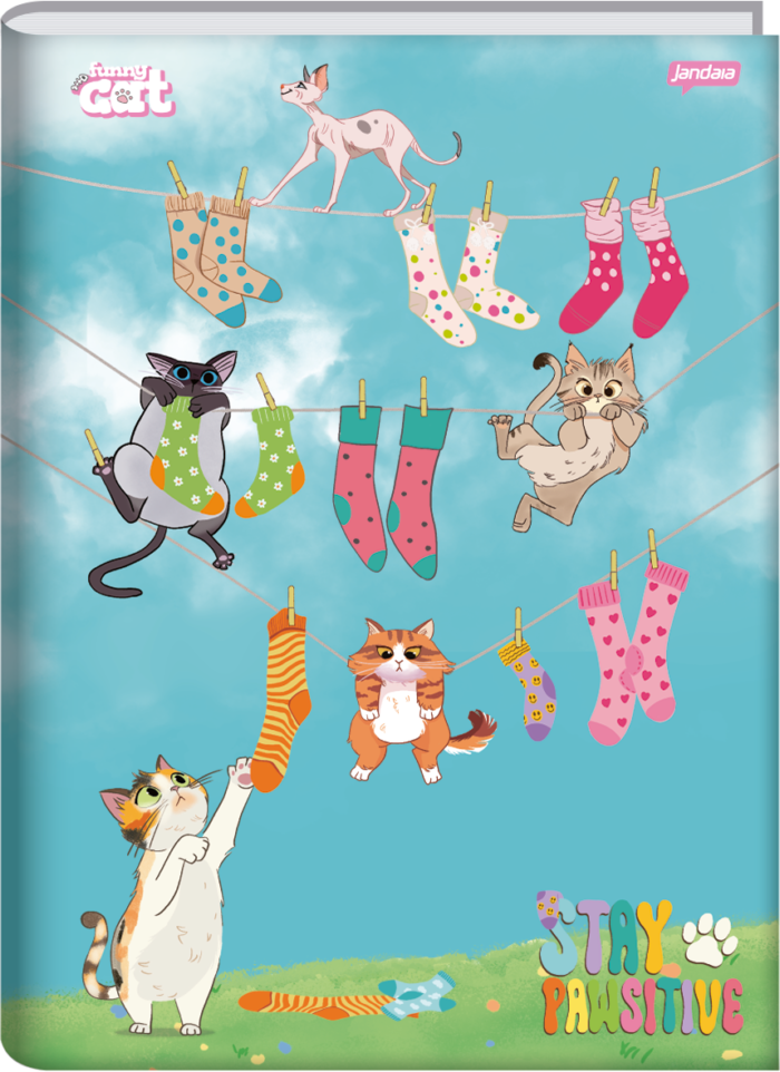 CADERNO BROCHURA UNIVERSITÁRIO - FUNNY CAT - Imagem 2