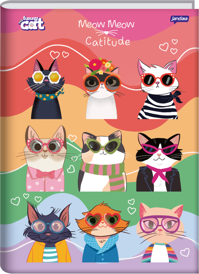 CADERNO BROCHURA UNIVERSITÁRIO - FUNNY CAT