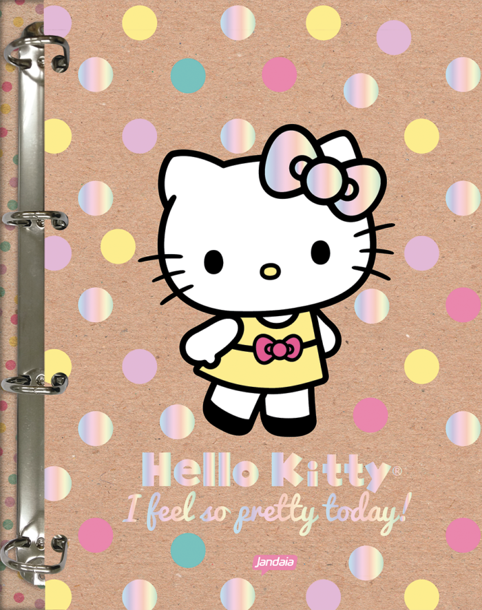 CADERNO ARGOLADO COLLEGE - HELLO KITTY KRAFT