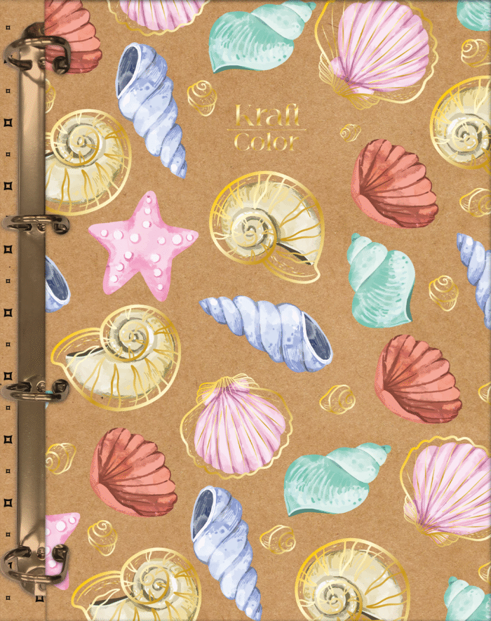 CADERNO ARGOLADO COLLEGE - KRAFT COLOR