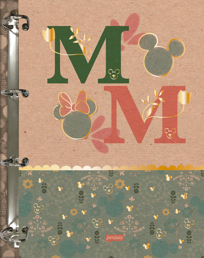 CADERNO ARGOLADO COLLEGE - MICKEY & MINNIE ARTS KRAFT