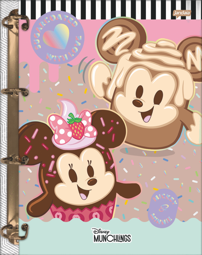 CADERNO ARGOLADO COLLEGE - DISNEY MUNCHLINGS