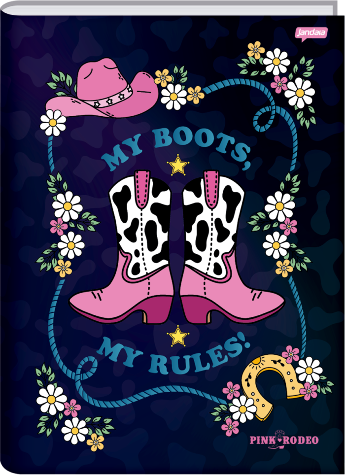 CADERNO BROCHURA 1/4 - PINK RODEO