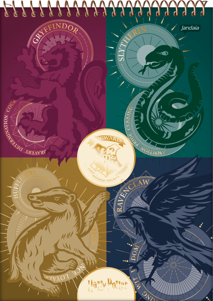 CADERNO ESPIRAL TOPO PARA CANHOTO - HARRY POTTER - Imagem 3