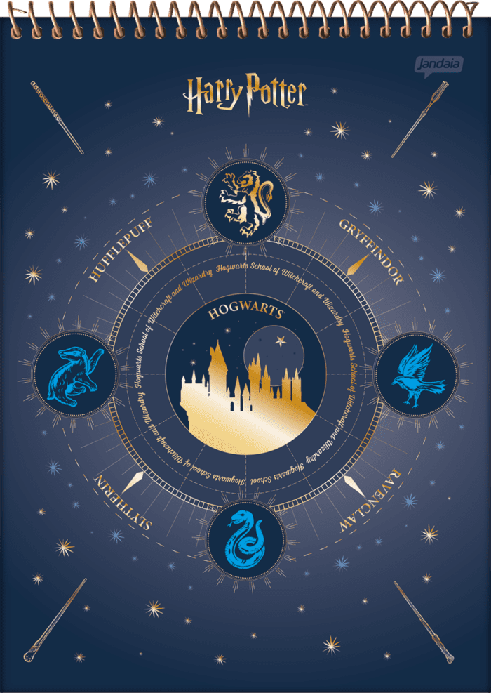 CADERNO ESPIRAL TOPO PARA CANHOTO - HARRY POTTER - Imagem 4