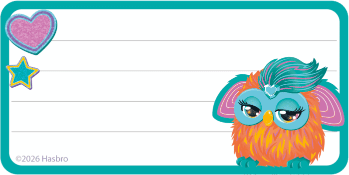 ETIQUETA IDENTIFICAÇÃO - FURBY