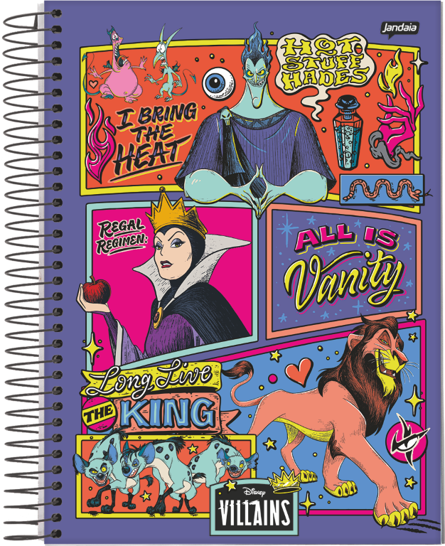 CADERNO ESPIRAL UNIVERSITÁRIO - VILÃS DISNEY - Imagem 4